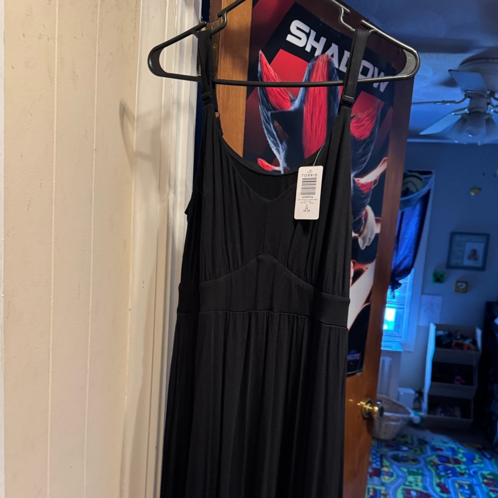 Torrid Black Maxi Sundress Scoop Neck Sleeveless